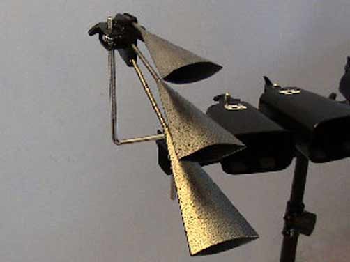 Tone Deaf Music Agogo Bells (with mount) Triple Bell Hand Percussion and also fits to Drum Kit