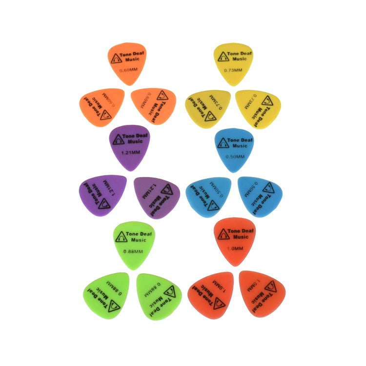 Tone Deaf Music Soft Nylon Guitar Plectrums (pack of 18 picks)