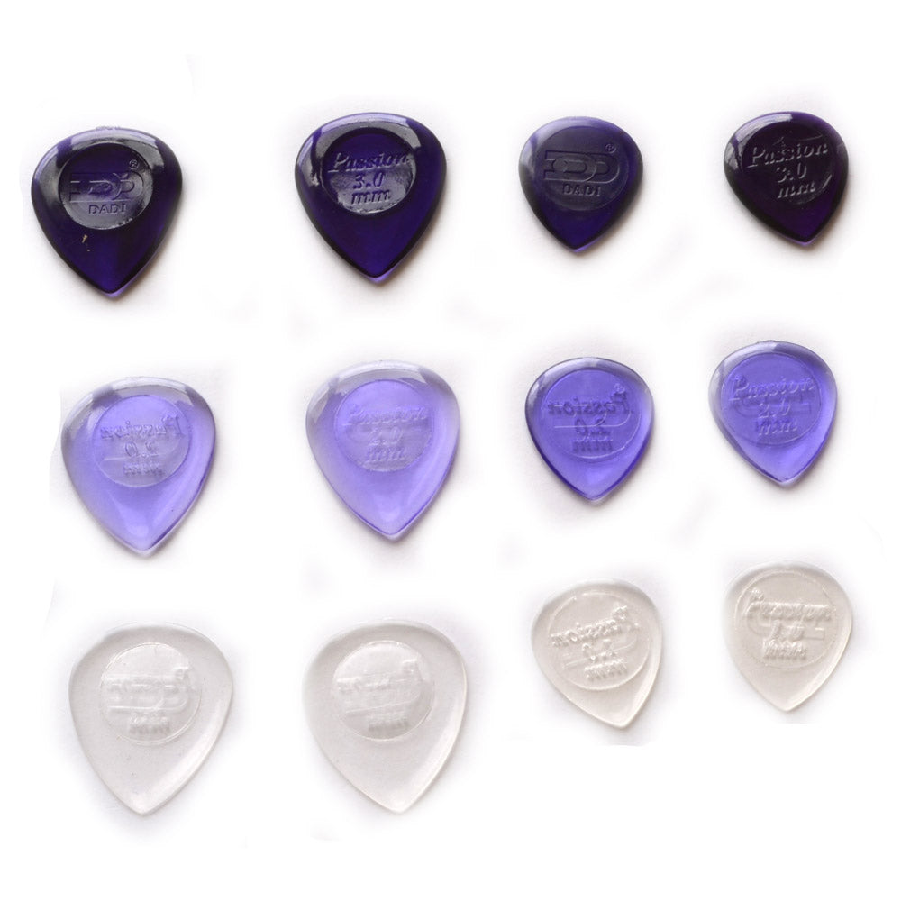 Stubby Guitar Plectrums (pack of 12 Picks) Small & Large size, 3 gauges available