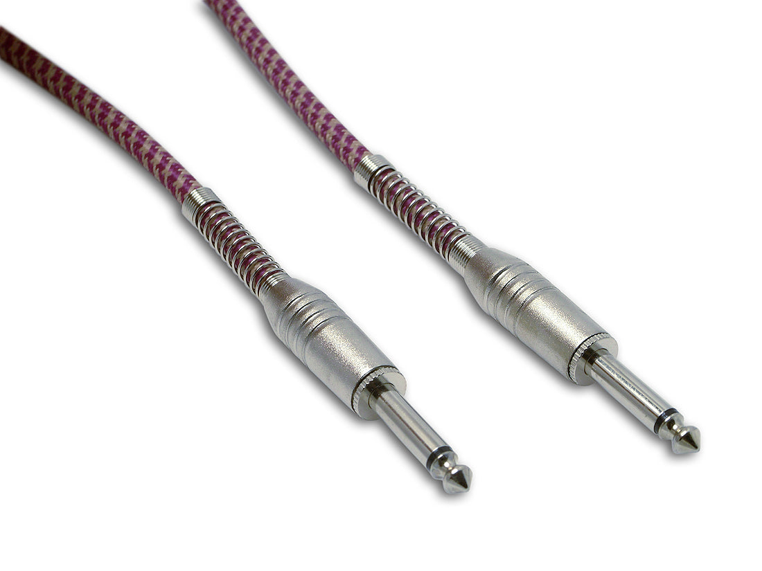 Snakebite Professional Guitar / Instrument Cable with Fabric Braid and Metal Plugs. Jack to Jack Lead. Suitable for guitar, bass, keyboards etc