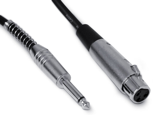 Snakebite Professional XLR Female to 1/4" Jack Cable. Ideal lead for mics, mixers, studio and live applications. Noiseless OFC