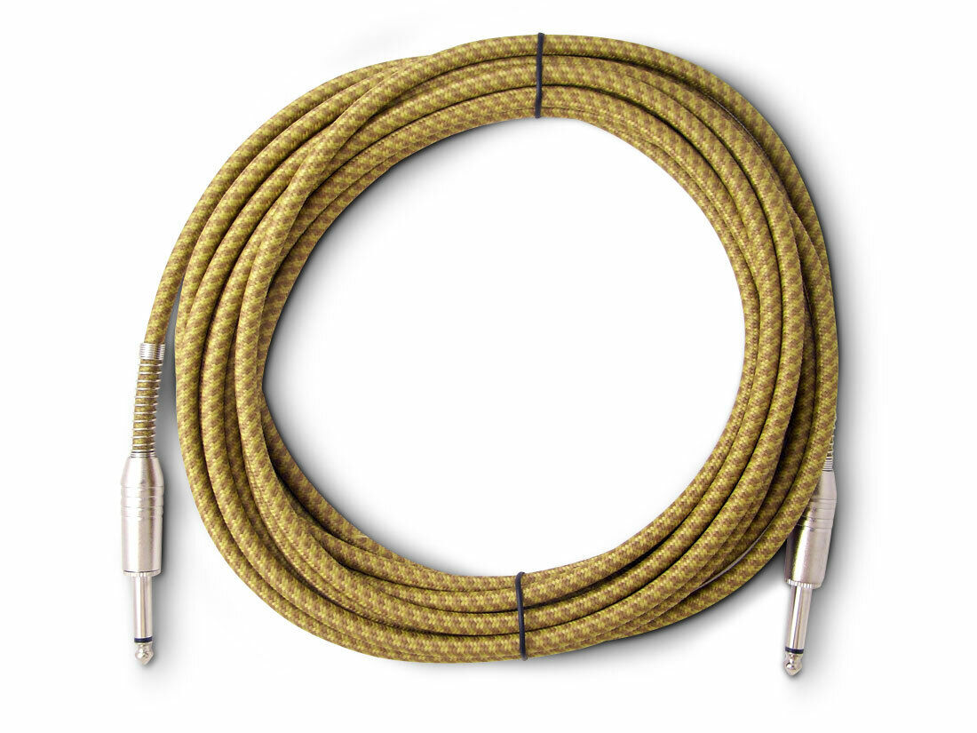 Snakebite Professional Guitar / Instrument Cable with Fabric Braid and Metal Plugs. Jack to Jack Lead. Suitable for guitar, bass, keyboards etc