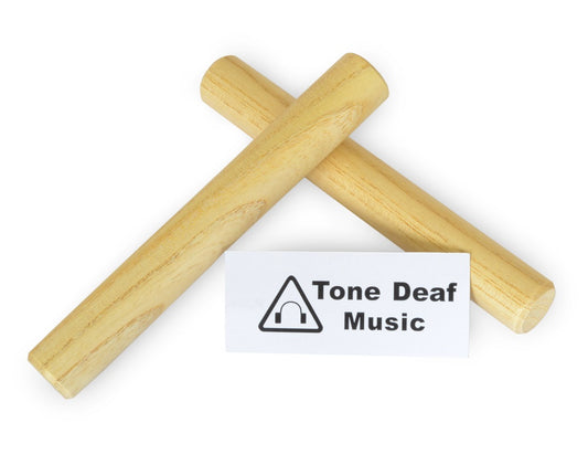 Tone Deaf Music 7" Hardwood maple Claves  (2 per pack)