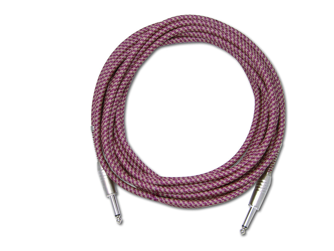 Snakebite Professional Guitar / Instrument Cable with Fabric Braid and Metal Plugs. Jack to Jack Lead. Suitable for guitar, bass, keyboards etc