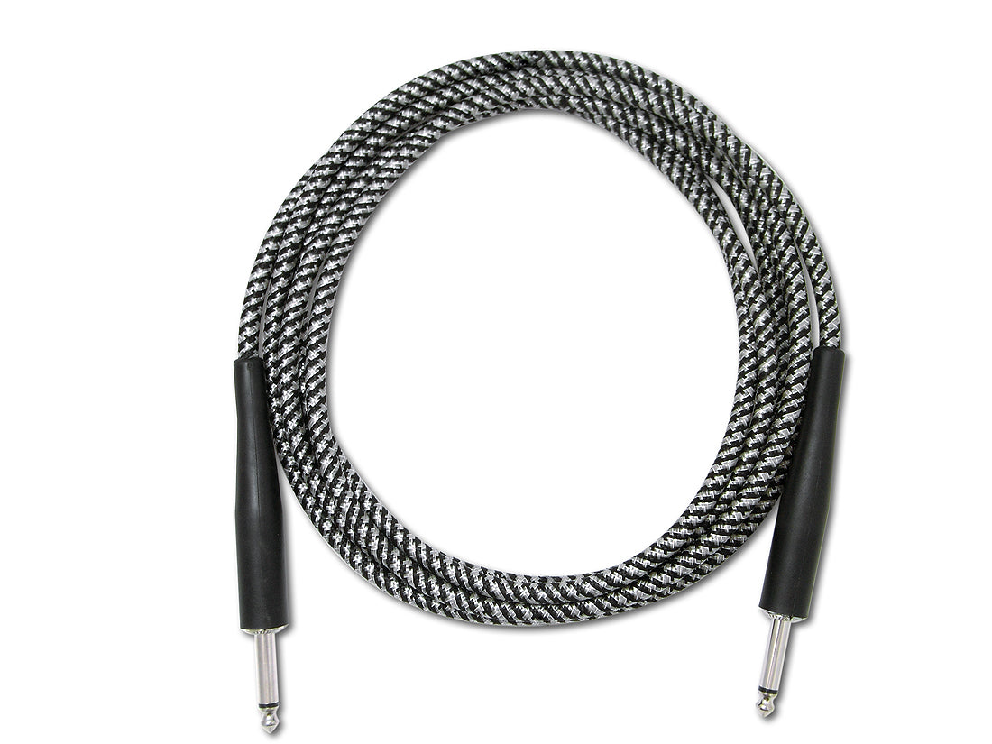 Snakebite Professional Guitar / Instrument Cable with Fabric Braid and Plastic Plugs. Jack to Jack Lead. Suitable for guitar, bass, keyboards etc