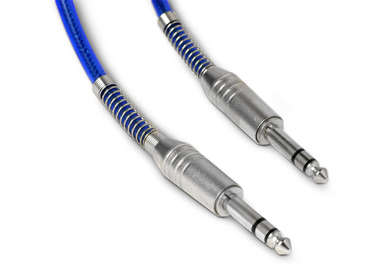 Snakebite Professional Stereo 1/4" Jack to Jack Cable. TRS lead in Transparent Sleeve. Noiseless OFC